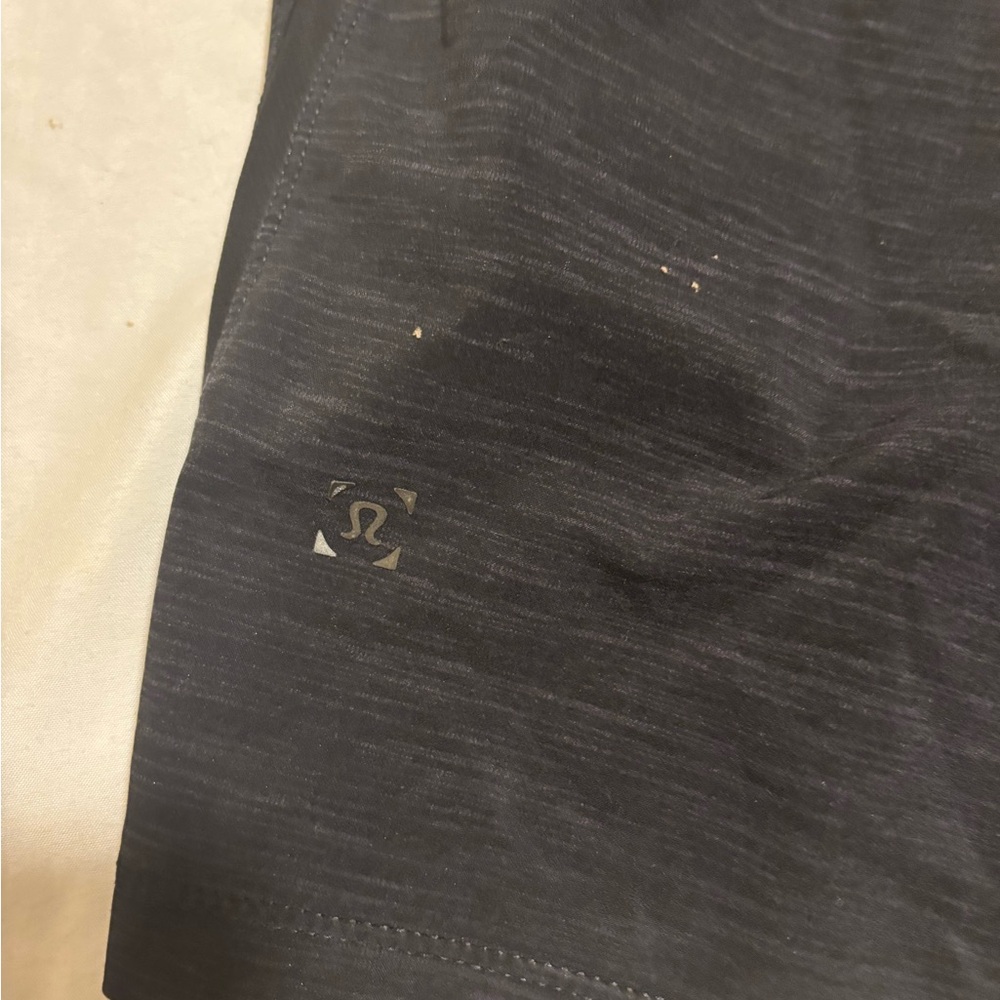 Men's Heathered Black pace breaker 7” medium Lululemon shorts